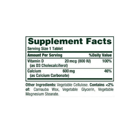 Nature's Bounty, Nature's Bounty Calcium 600 With Vitamin D3, 250 tabs Nature's Bounty