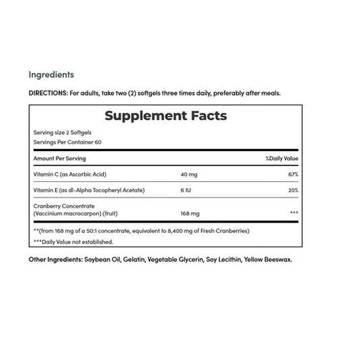Nature's Bounty, Cranberry Fruit, 4,200 Mg, 120 Softgels Nature's Bounty