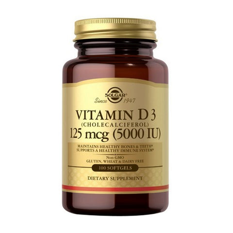 Solgar, Vitamin D3 Cholecalciferol, 125 Mcg, 100 Softgels