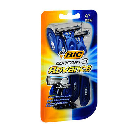 Bic, Comfort 3 Advance Shavers For Men, 4 each