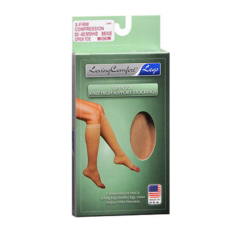 Scott Specialties, Medical Legware Knee High Stockings Open Toe, 30-40 BEIGE, MEDIUM 1 each