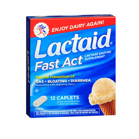 Lactaid, Fast Action Caplets, 12 caplets