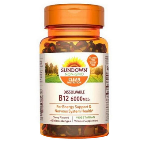 Sundown Naturals, Sundown Naturals Vitamin B12, 6000 mcg, 60 Tablets
