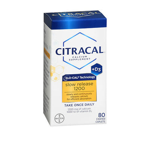 Citracal, Calcium Plus D Slow Release 1200, 80 tabs