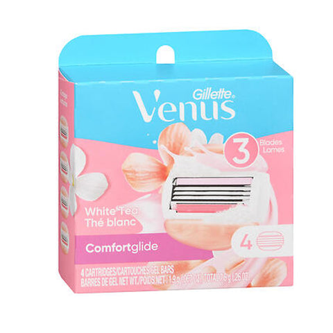 Gillette, Venus ComfortGlide Cartridges White Tea, 4 each