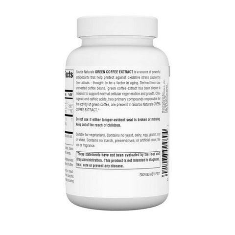 Source Naturals, Green Coffee Extract Energizing, 500 mg, 120 tabs