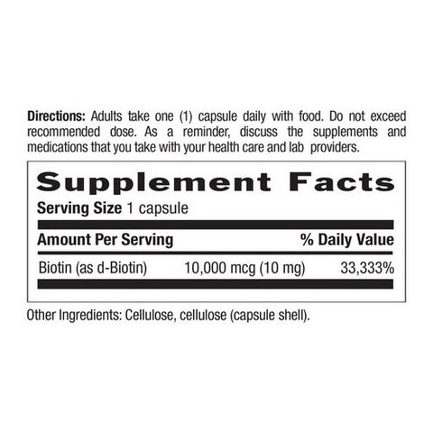 Country Life, Biotin, 10 mg, 60 Caps