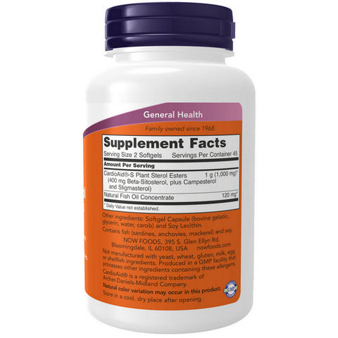 Now Foods, Beta-Sitosterol Plant Sterols, 90 SOFTGELS