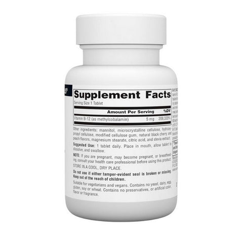 Source Naturals, Methylcobalamin Fast Melt, 60 TABS