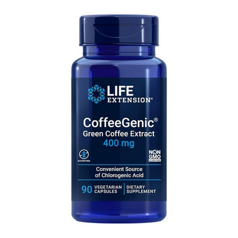 Life Extension, CoffeeGenic, 400 mg, Green Coffee Extract 90 vcaps
