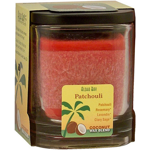 Aloha Bay, Eco Palm Square Jar, Patchouli Rose 8 oz