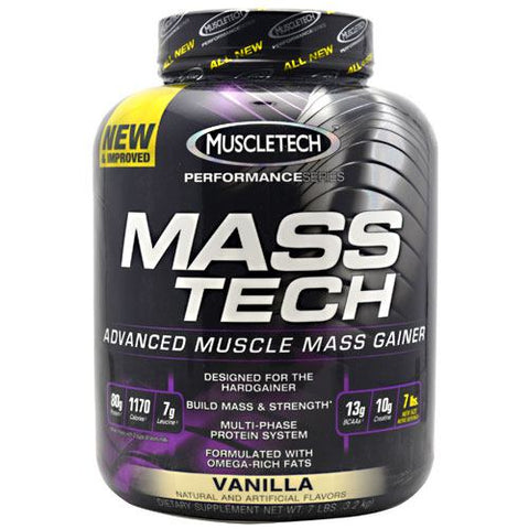 Muscletech, Mass Tech Performance Series, Vanilla 7 lbs
