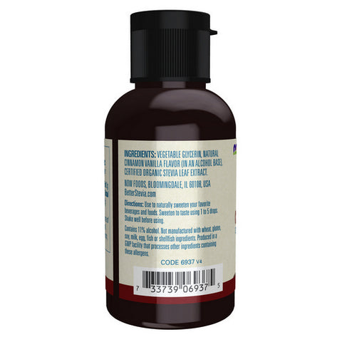 Now Foods, Better Stevia Liquid Sweetener, Cinnamon Vanilla 2 fl oz