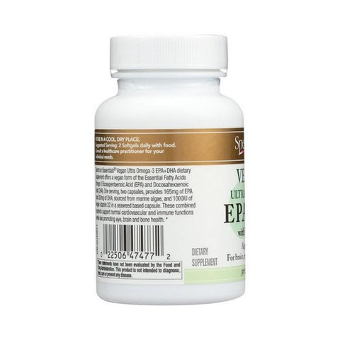 Spectrum Oils, Essentials Vegan Ultra Omega3 Epa And Dha, 60 Softgels