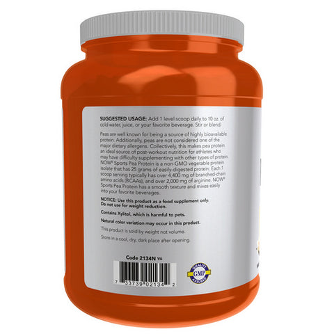 Now Foods, Pea Protein Vanilla Toffee, 2 lbs