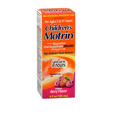 Motrin, Children's Ibuprofen Oral Suspension, 100 mg, Original Berry Flavor 4 oz
