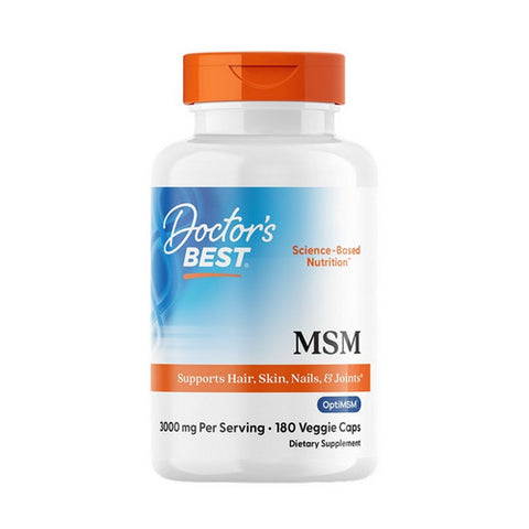 Doctors Best, MSM with OptiMSM, 1000 mg, 180 Veggie Caps
