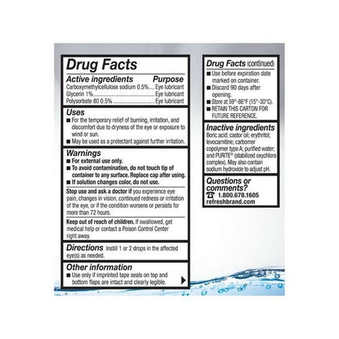 Refresh, Optive Advanced Lubricant Eye Drops, 0.33 Oz Refresh