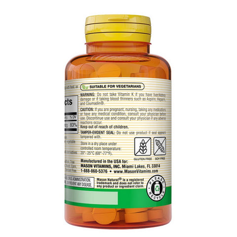 Mason, Vitamin K, 100 Mcg, 100 Tabs