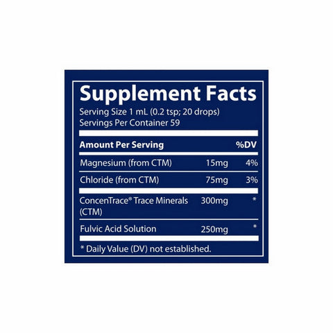 Trace Minerals, Liquid Ionic Fulvic Acid with ConcenTrace, 2 oz