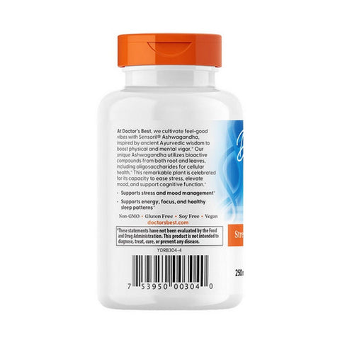 Doctors Best, Ashwagandha with Sensoril, 125 mg, 60 Veggie Caps