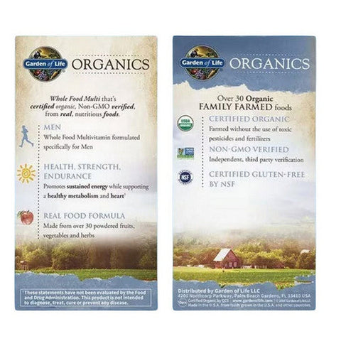 Garden of Life, Organics Mens Multi, 60 Tabs Garden of Life