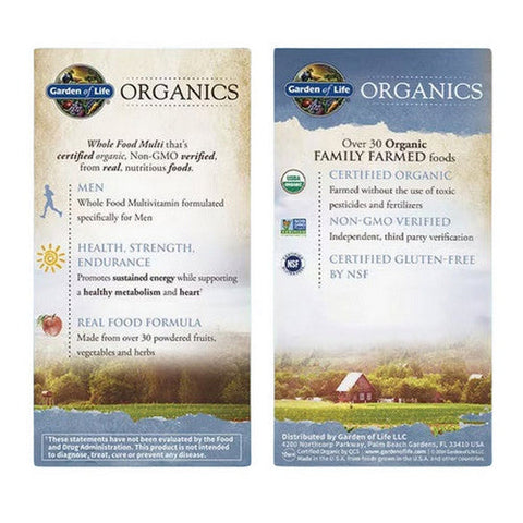 Garden of Life, Organics Mens Multi, 120 Tabs Garden of Life