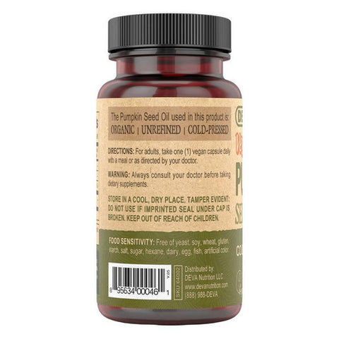 Deva Vegan Vitamins, Vegan Pumpkin Seed Oil, 90 Vcaps