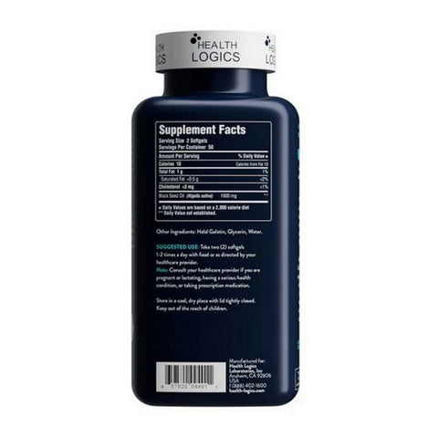 Health Logics, Black Seed Oil, 100 Caps