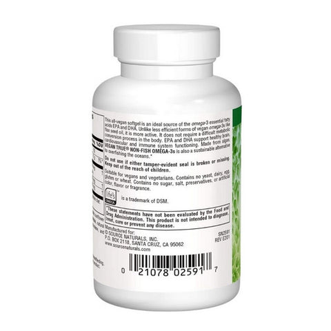 Source Naturals, Vegan True Omega-3s, 300 mg, 30 Softgels