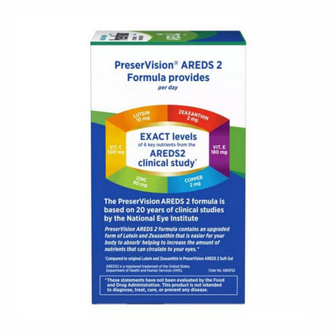 Bausch + Lomb, Bausch & Lomb PreserVision AREDS 2 Formula, 120 Softgels