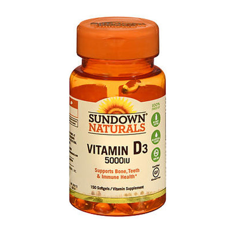 Sundown Naturals, Vitamin D3, 5000 IU, 150 Softgels