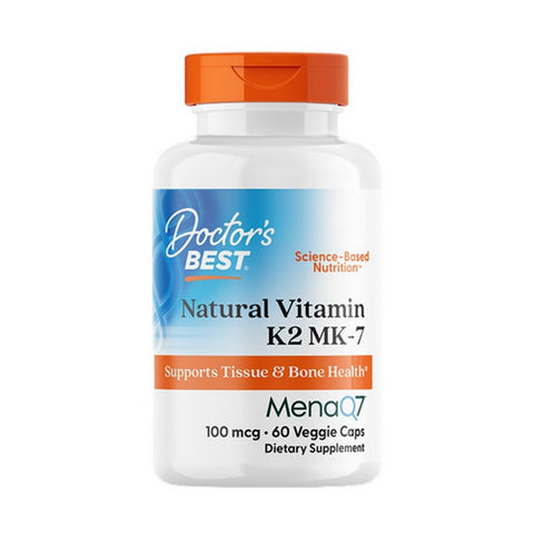Doctors Best, Natural Vitamin K2 MK-7 with MenaQ7, 45 Mcg, 60 Veg Caps