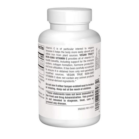 Source Naturals, Vegan True Non-GMO Vitamin C, 1000 mg, 60 Tabs