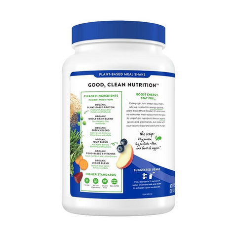 Orgain, Organic Meal Powder Vanilla Bean, 2.01 lbs