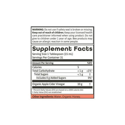 Dynamic Health Laboratories, Apple Cider Vinegar With Mother & Honey, 16 oz