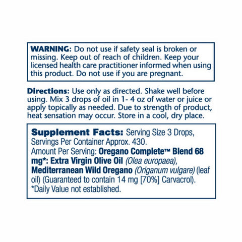 Solaray, Oregano Complete, 1 oz