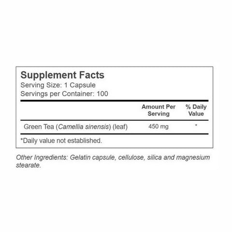 Solaray, Green Tea, 450 mg, 100 Caps