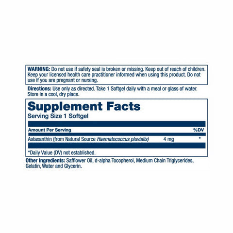Solaray, Astaxanthin, 4 mg, 60 Softgels