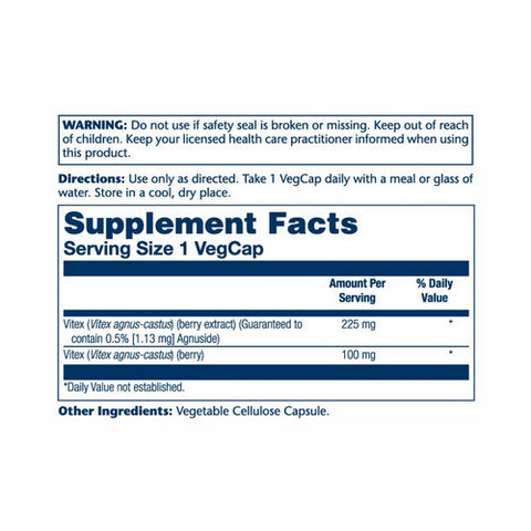 Solaray, Vitex Berry Extract, 225 mg, 60 Caps