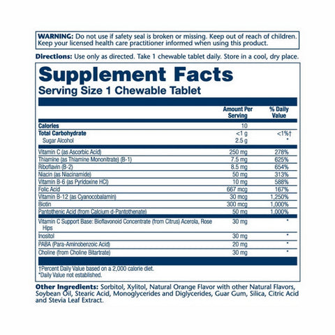 Solaray, B-Complex Chewable, Orange 50 Wafers