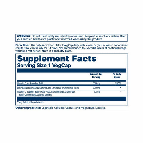 Solaray, Vitamin C With Echinacea, 120 Caps