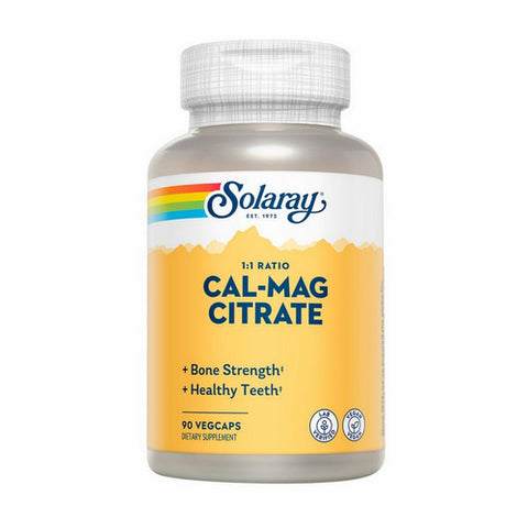 Solaray, Cal-Mag Citrate 1:1 Ratio, 90 Caps