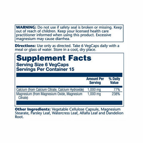 Solaray, Cal-Mag Citrate 1:1 Ratio, 90 Caps