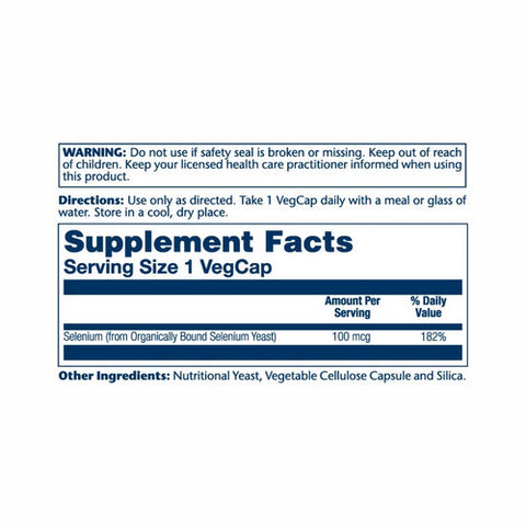 Solaray, Selenium, 100 mcg, 100 Caps
