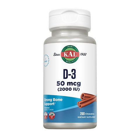 Kal, D-3 Chewable, 2,000 IU, 200 Chews