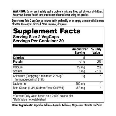Kal, Colostrum Lactoferrin, 60 Caps