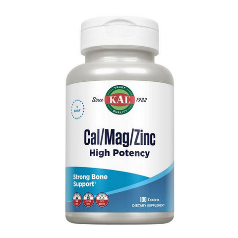 Kal, Cal/Mag/Zinc High Potency, 100 Tabs