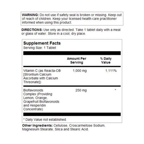 Kal, Reacta-C, 1,000 mg, 60 Tabs