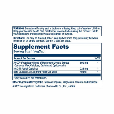 Solaray, AHCC Plus NAC & Beta Glucan, 30 Caps